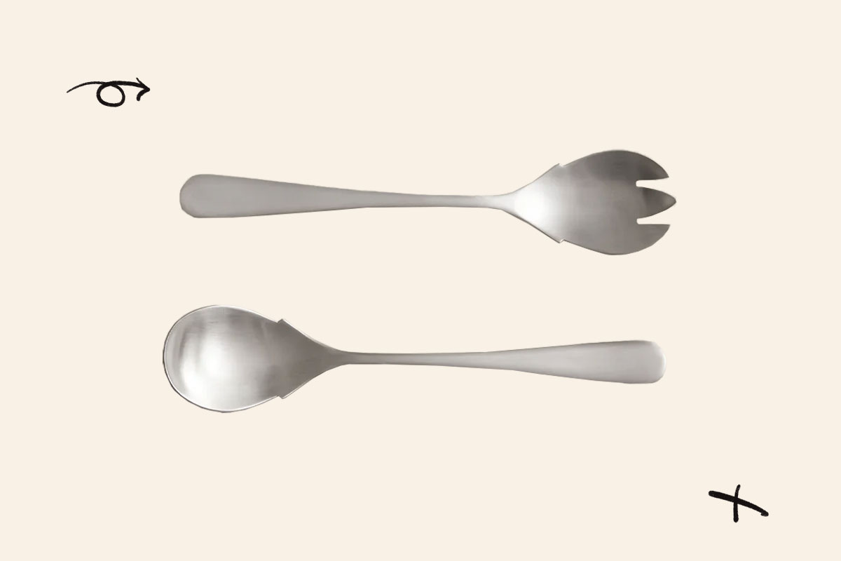 An image of the Year & Day serving spoon and fork set