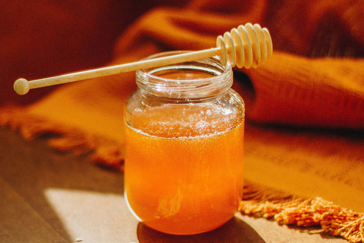 A jar of honey
