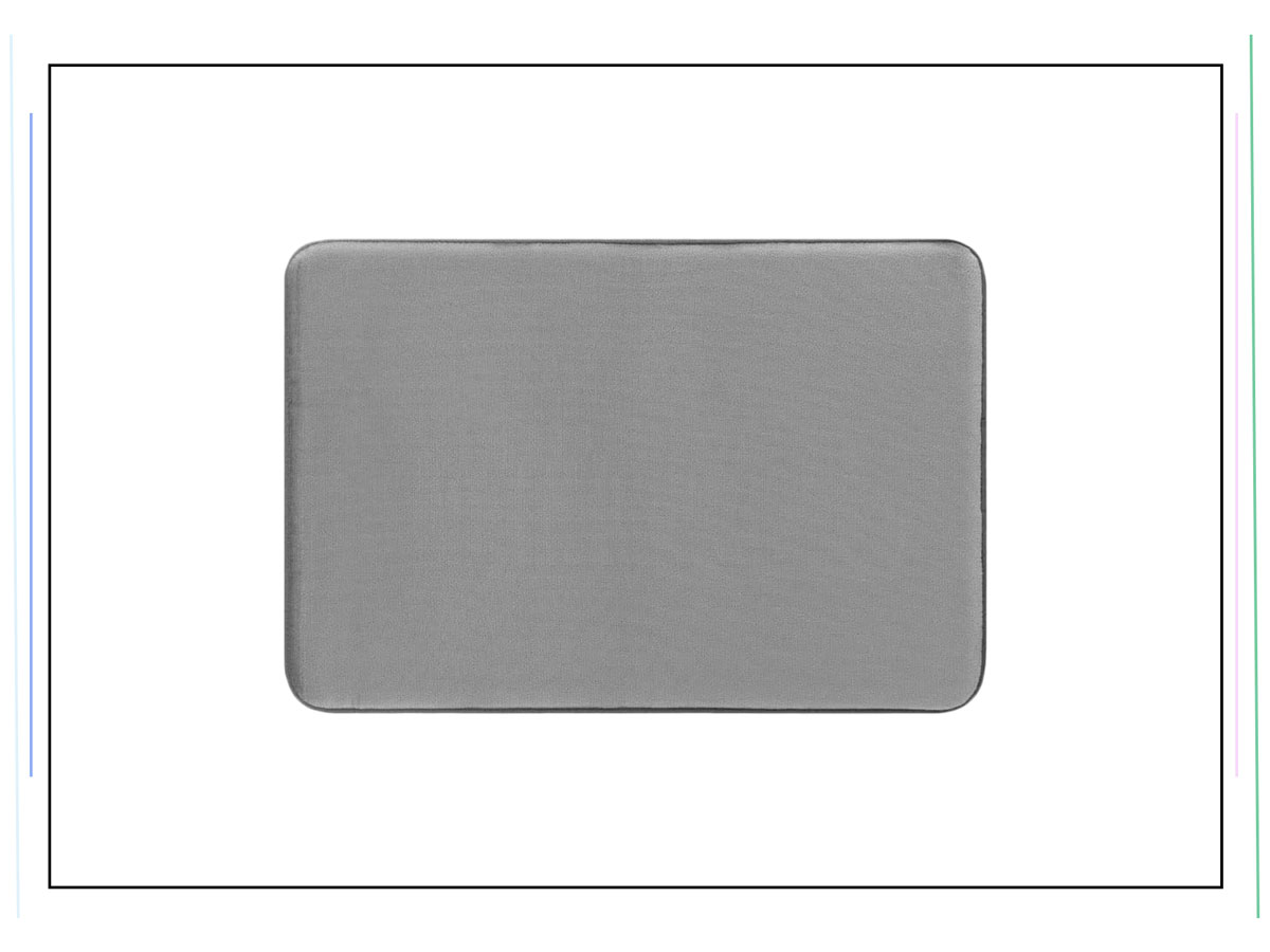 An image of a gray bathmat