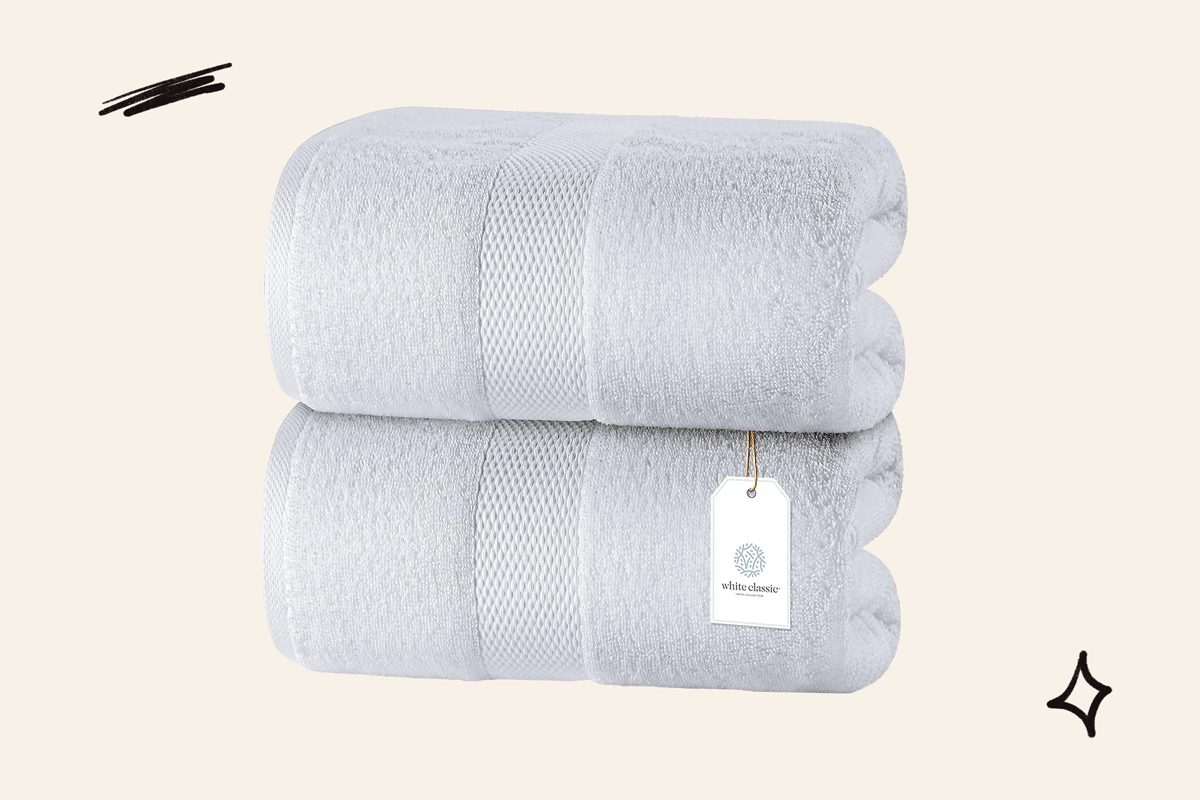 An image of two white towels