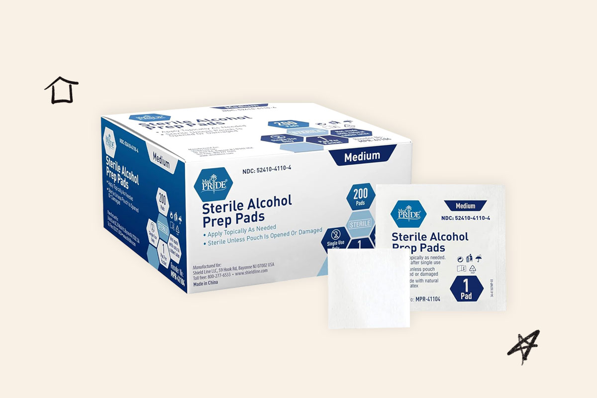 Image of alcohol prep pads box