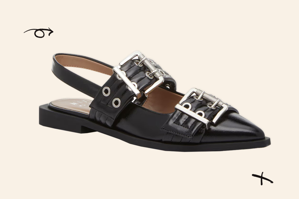 An image of Mix No. 6 Sybel grommit and buckle flats