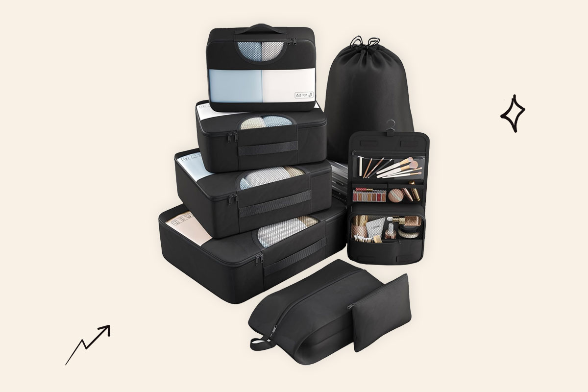 A photo of the Veken 8-Set Packing Cubes