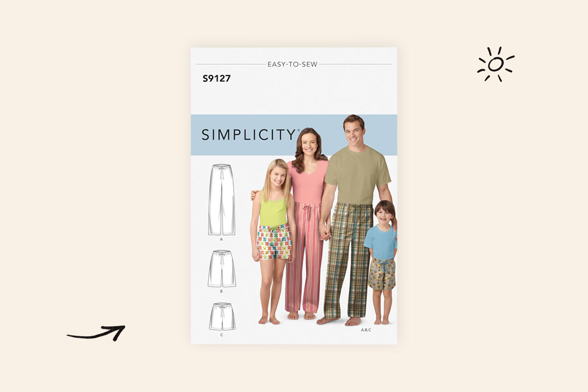 An image of the Simplicity 1520 pajama pattern
