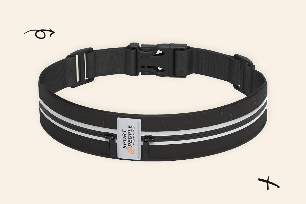 A photo of reflective running belt