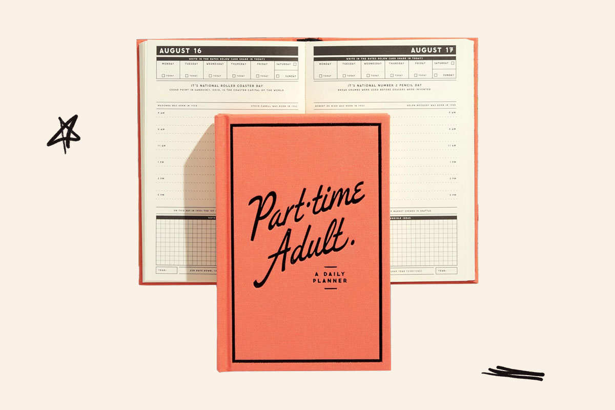 An image of the Brass Monkey Part-Time Adult planner