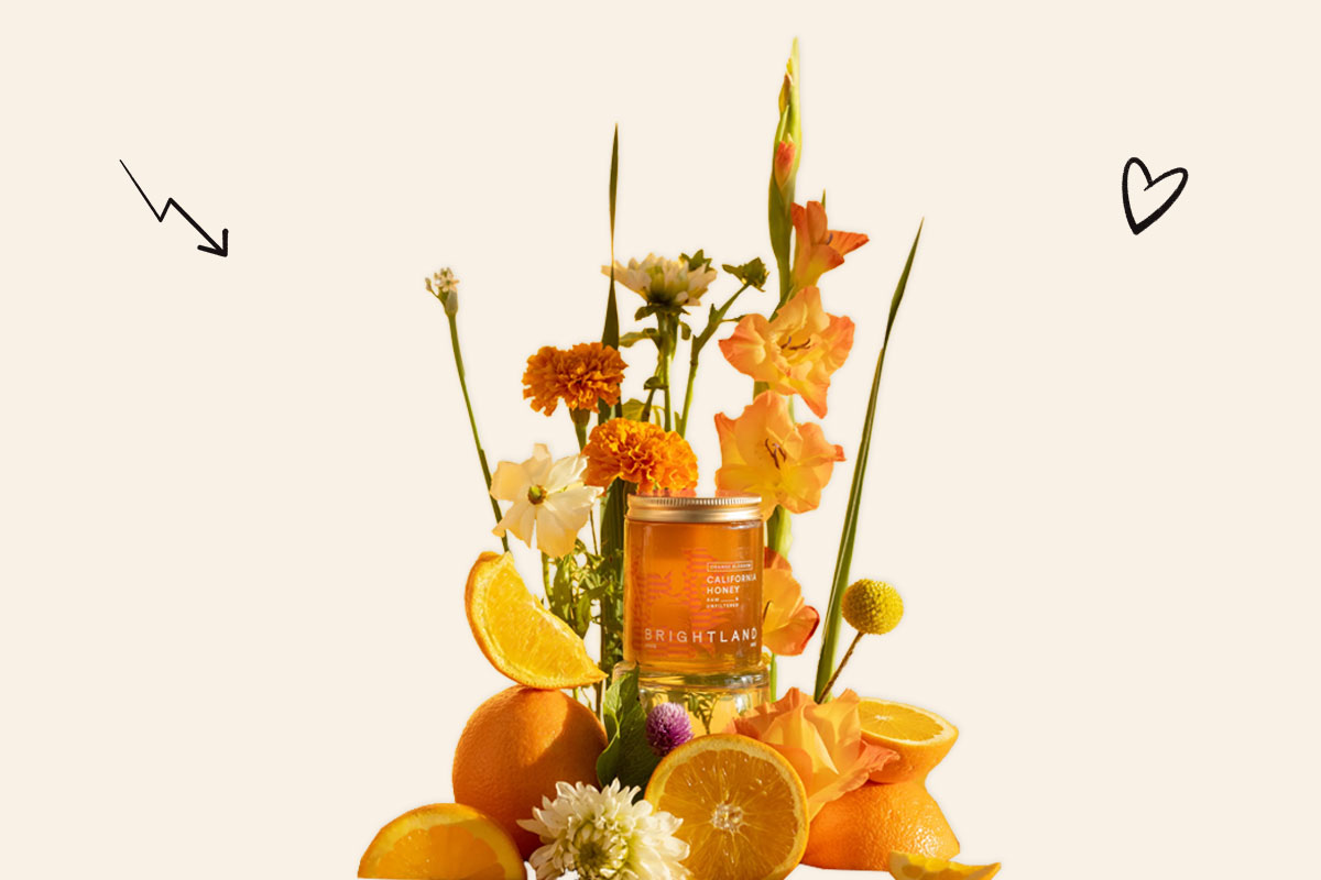 An image of the Brightland orange blossom honey