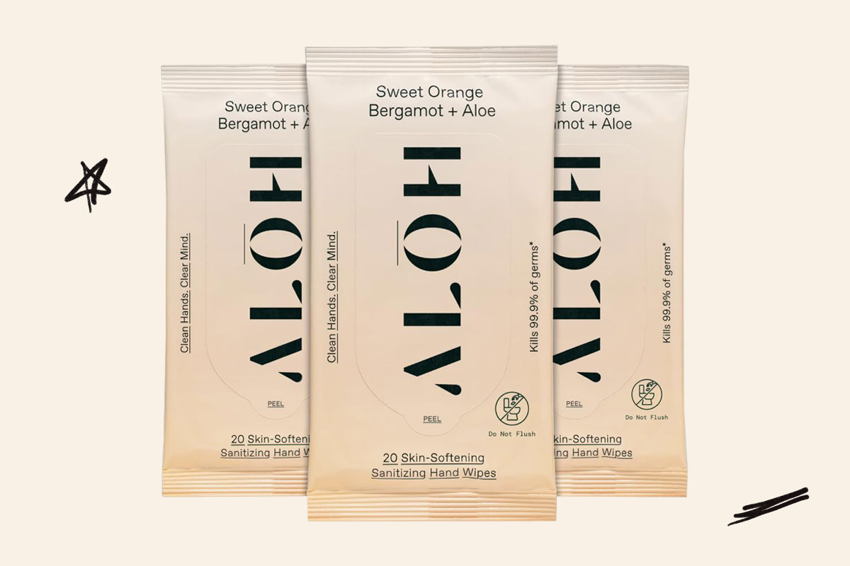 An image of the Aloh hand wipes