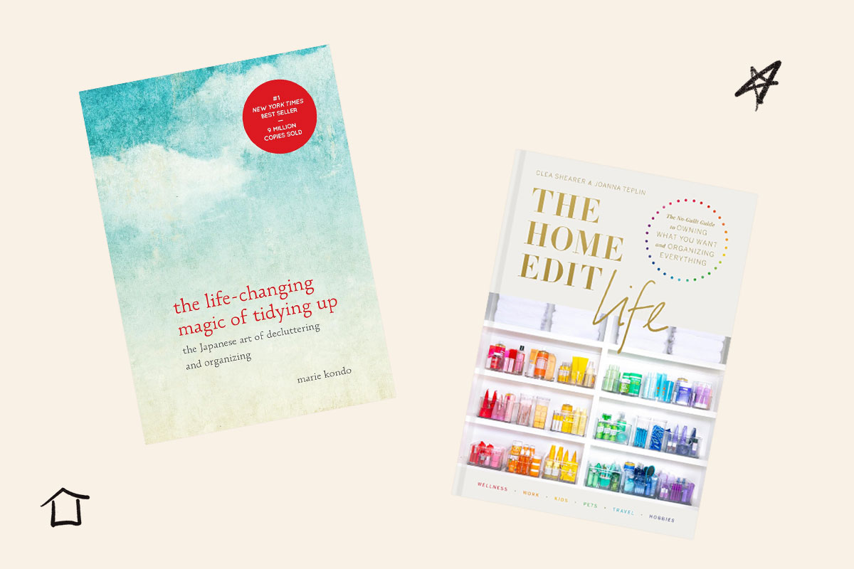 A photo of the book The Life Changing Magic and Tidying Up and The Home Edit Life