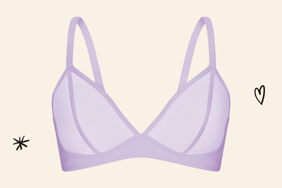 An image of the Knix Mesh Deep V Bra