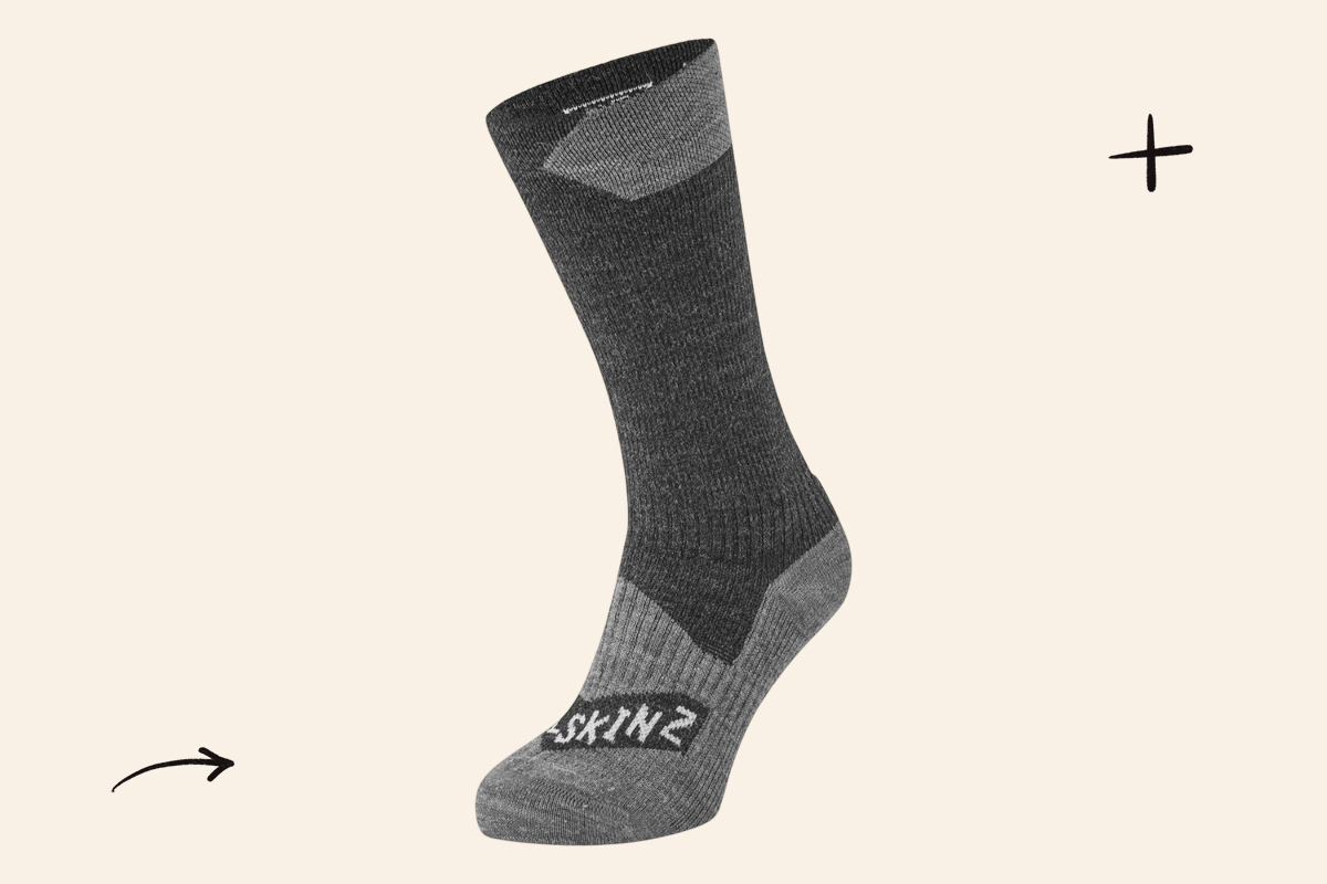 An image of the Sealskinz all-weather mid-length socks