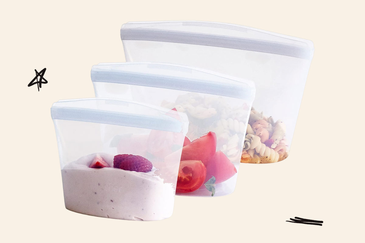 An image of the Stasher reusable storage bags