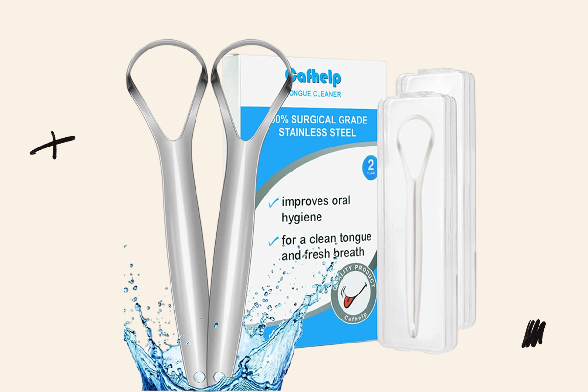 An image of the Cafhelp 2-Pack Tongue Scraper