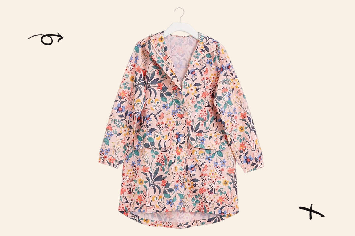 An image of the Vera Bradley floral raincoat