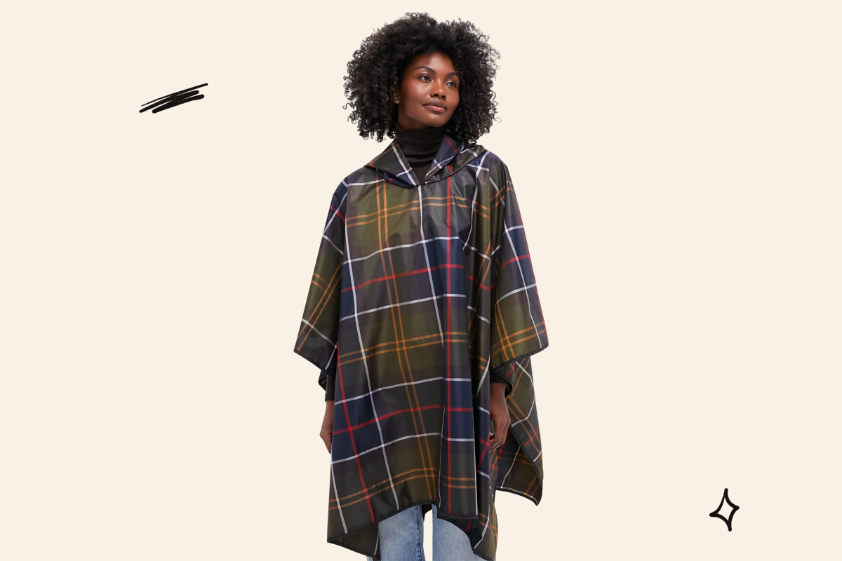 An image of the Barbour Tartan poncho