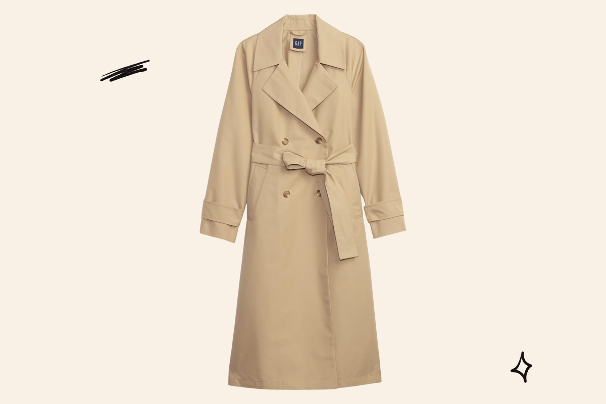An image of the GAP Icon trench coat