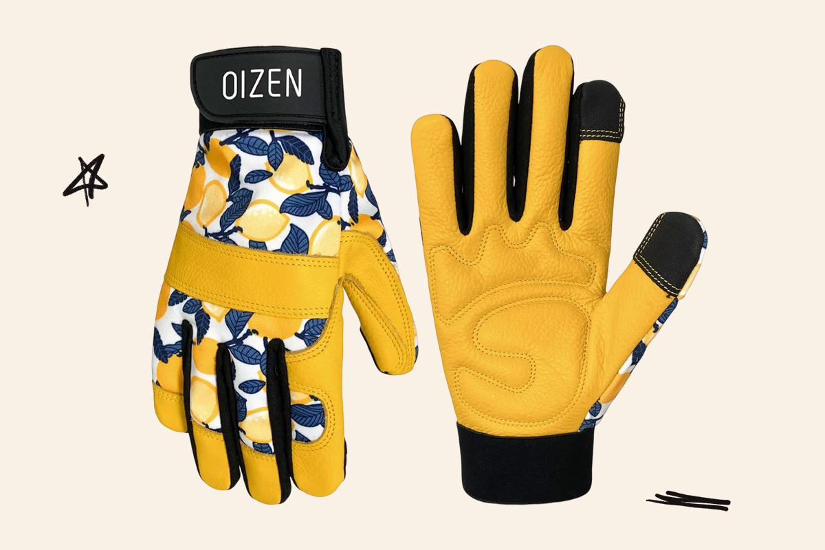 An image of Cowhide Leather Puncture-Resistant Gardening Gloves