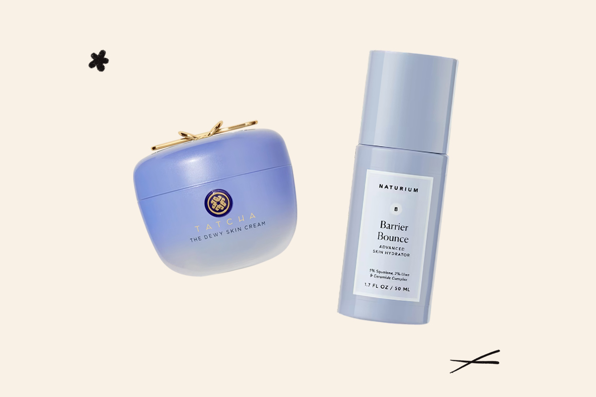 An image of Tatcha Dewy Skin Cream and Naturium Barrier Bounce