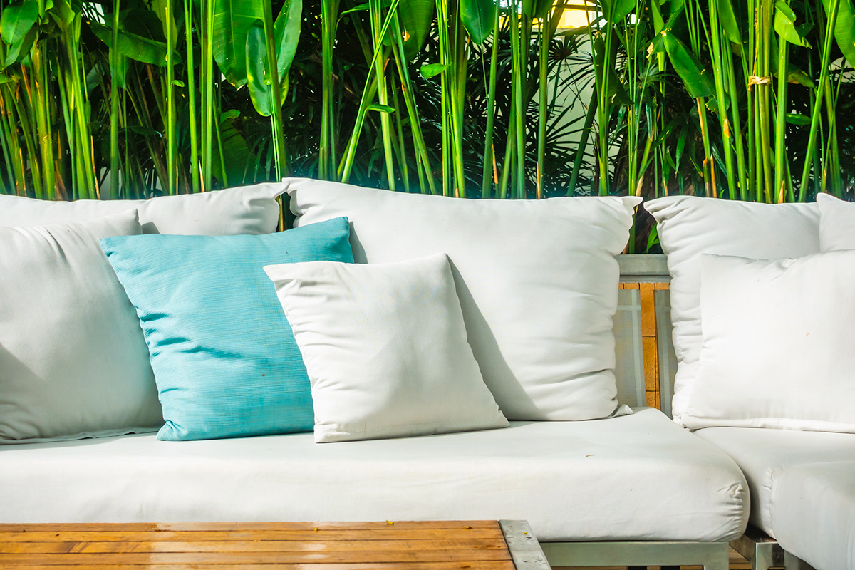 Outdoor pillows and cushions
