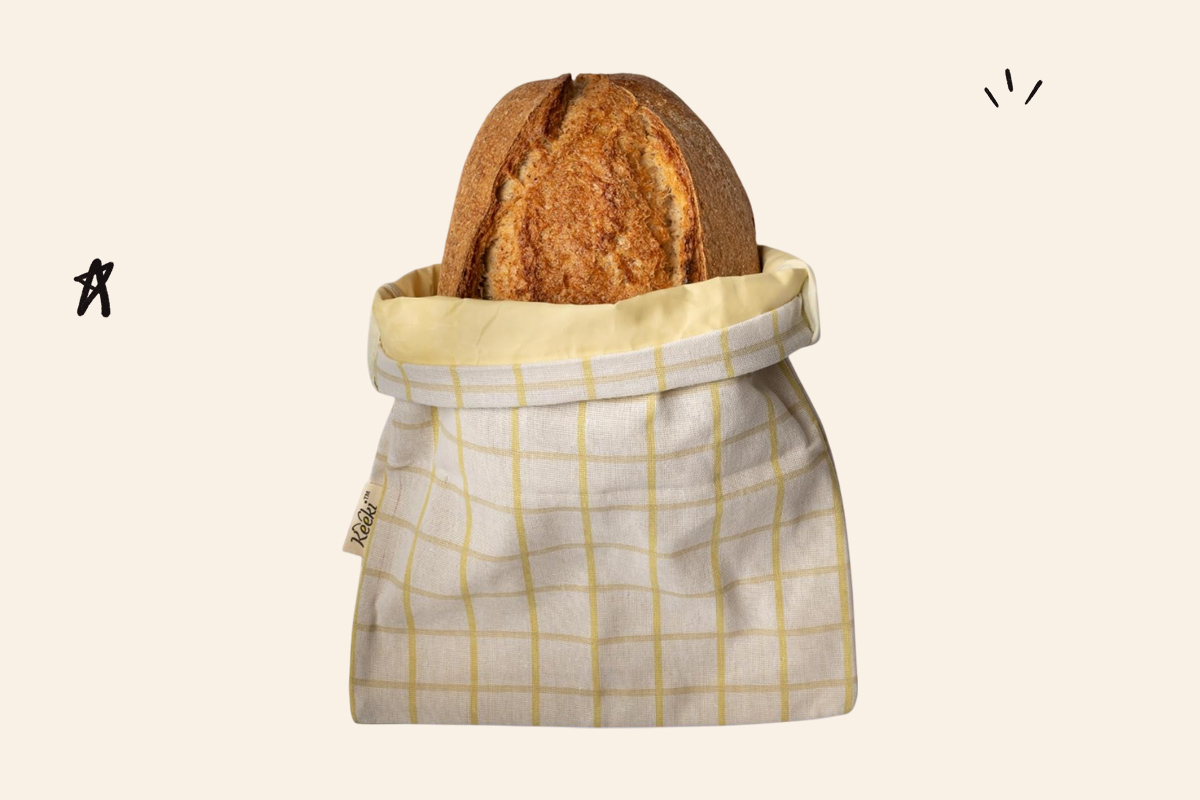 Keeki Beeswax Lined Bread Storage Bag