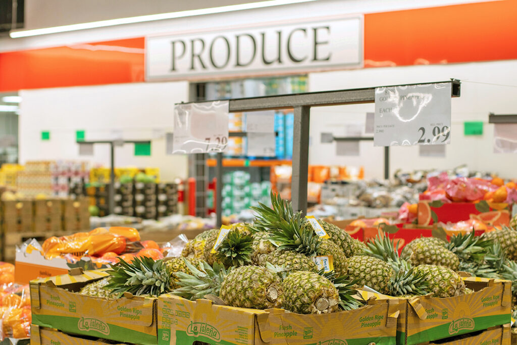 Produce section at Costco