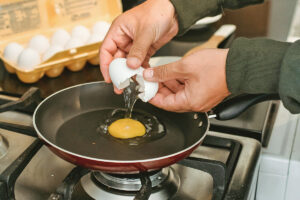 Egg in a nonstick pan