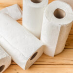 Paper towels on a table