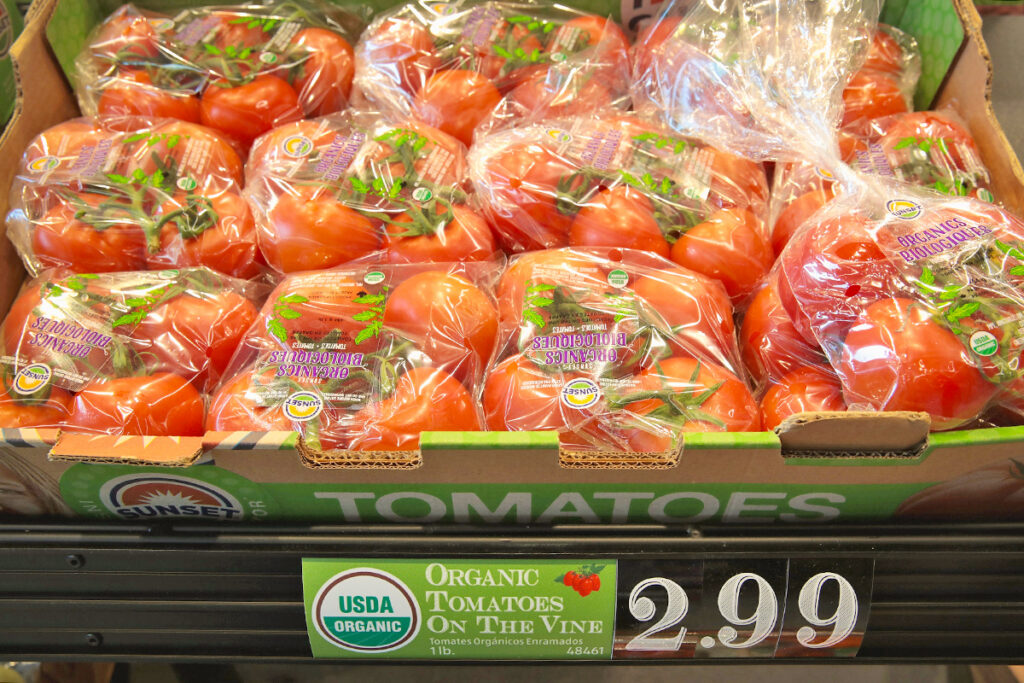 Tomatoes in bags