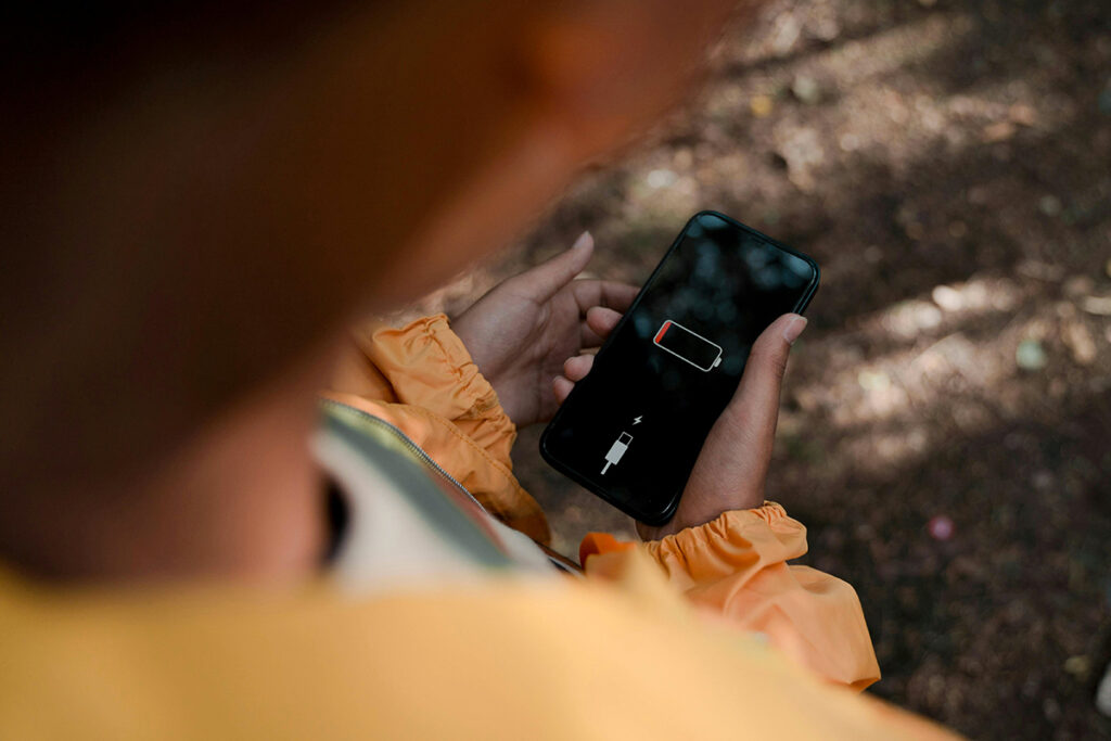 Phone with dead battery