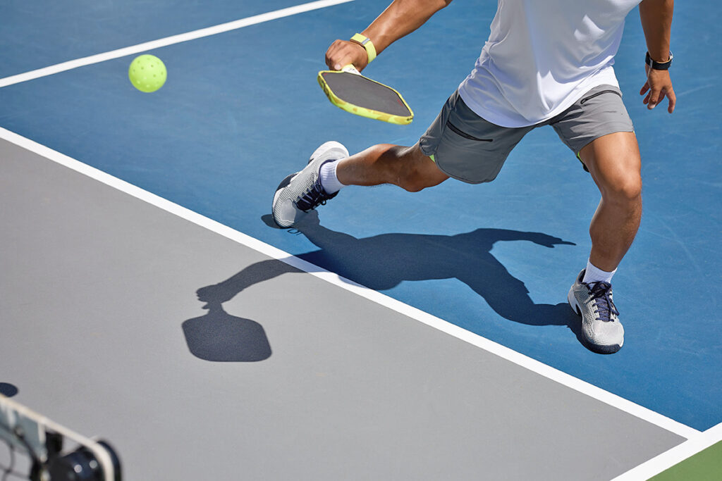 Man playing pickleball